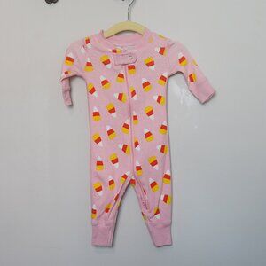 Hanna Andersson Pink Candy Corn Halloween Sleeper Size 3M